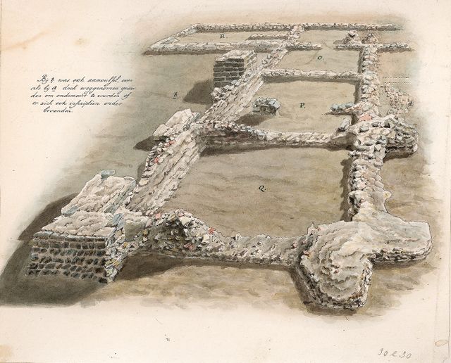 Opgraving van Reuvens aan het begin van de 19e eeuw.