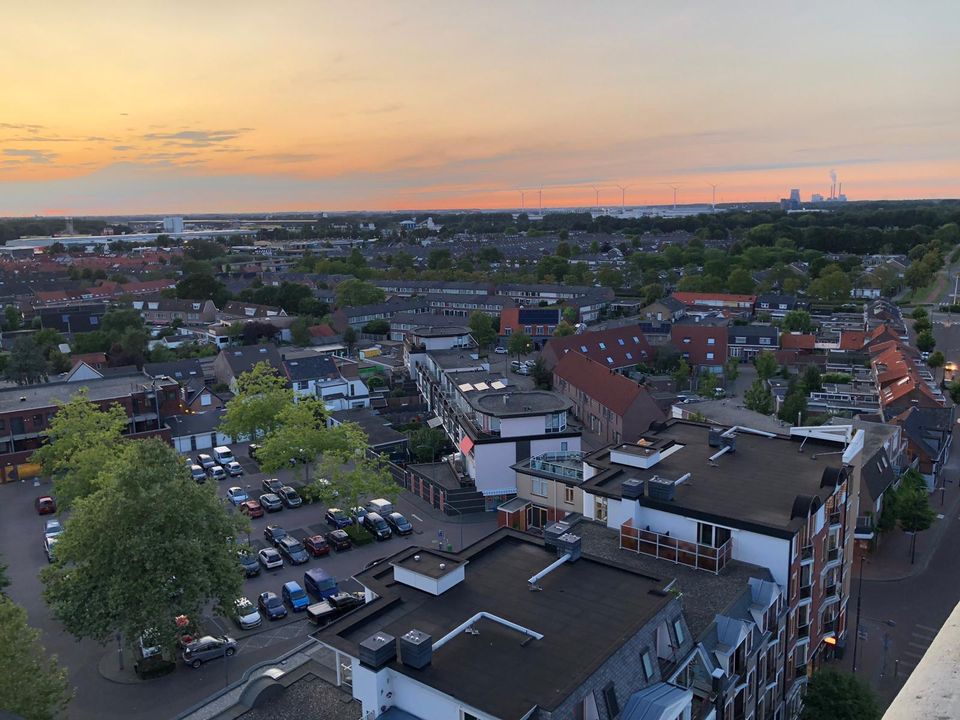 Zonsondergang vanuit de toren