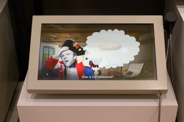 Filmpje van een van de personages van de tentoonstelling in het Groot Tuighuis.