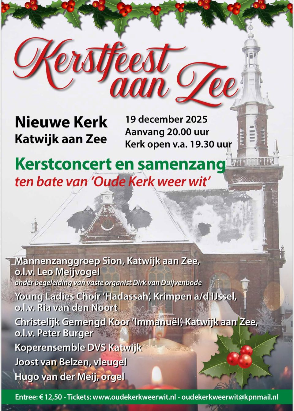 Poster Kerstfeest aan Zee