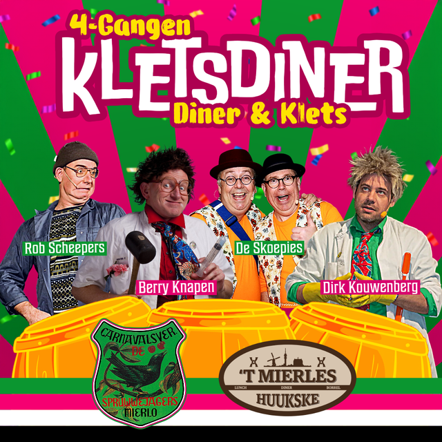 Kletsdiner | 4-gangen met amusument 31 okt