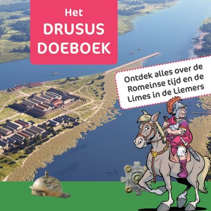 Kaft van het Drusus Doeboek waarmee kinderen alles kunnen ontdekken over de Romeinse tijd en de Limes in de Liemers.