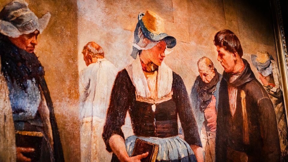 Schilderij in een museum