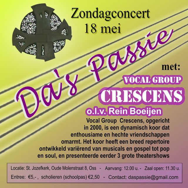 Poster Da's Passie-Zondagconcert