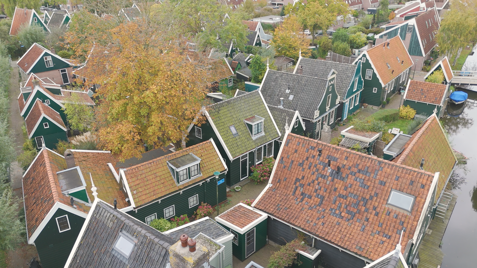 Drone foto van de Domineestuin in Zaandijk
