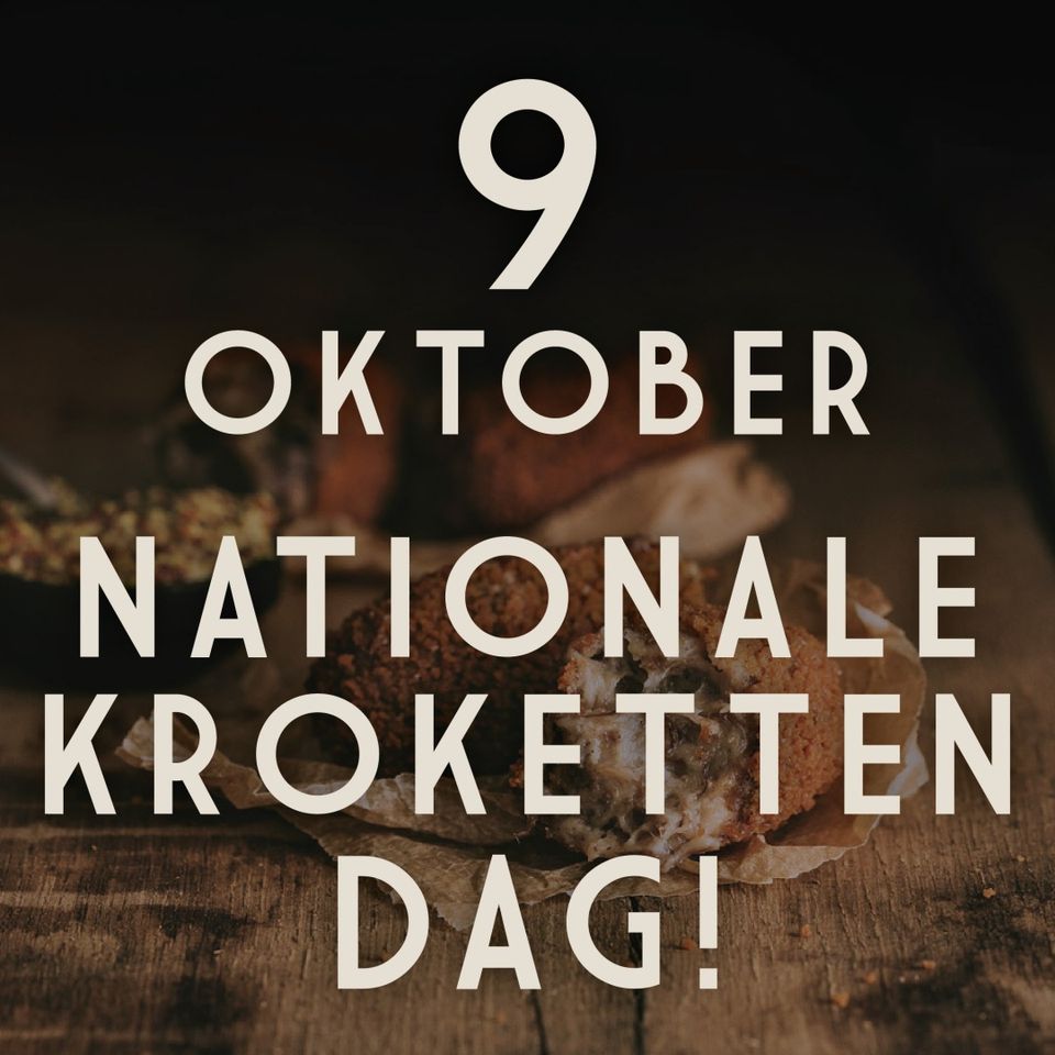 Poster van Nationale Krokettendag bij De Hall in Woerden op 9 oktober 2026.