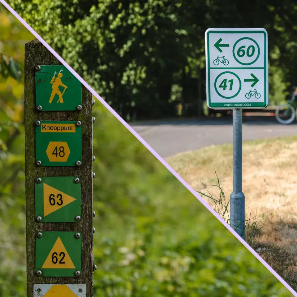 Follow these signs and easily cycle or walk the route from one numbered junction to the next.