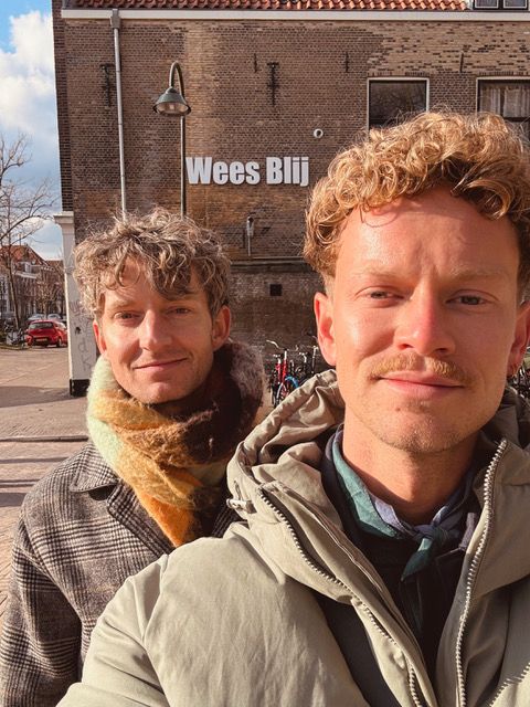 Een selfie van Sjoerd en Koen