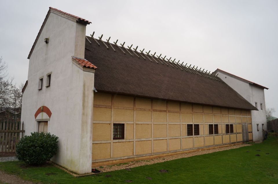 Archeologiehuis in inheemse Romeinse boerderij