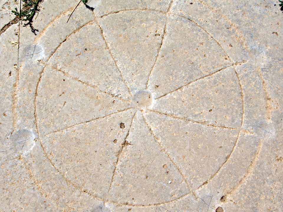 Romeins Rota-spel ingekerfd in steen in Libië.