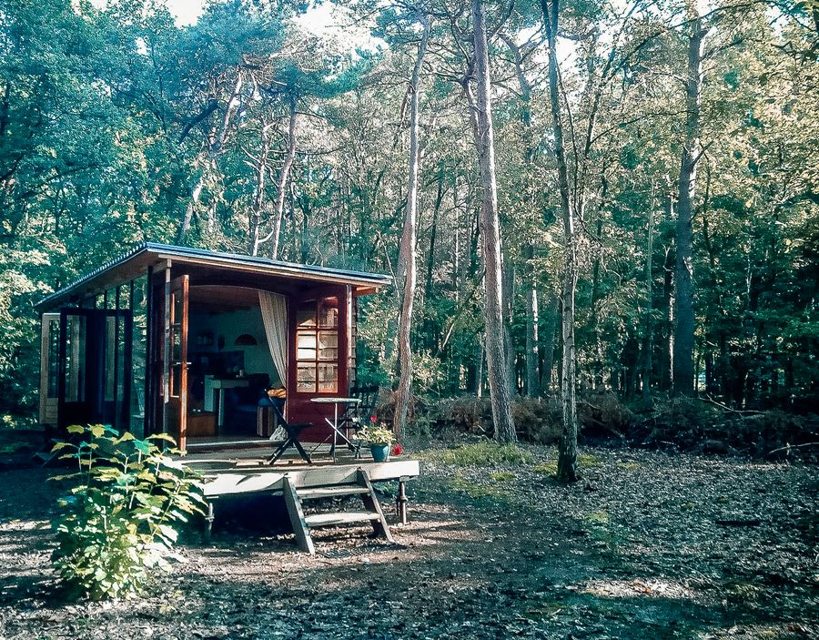 Boshuisje hideaway in de natuur