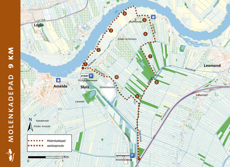 Routebeschrijving klompenpad Molenkadepad
