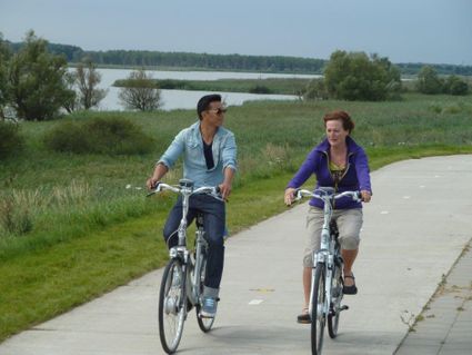 Fietsen door de Flevolandse natuur.