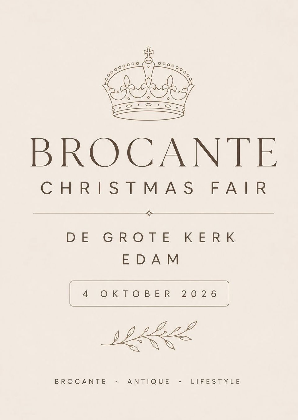poster Brocante Christmas Fair Edam