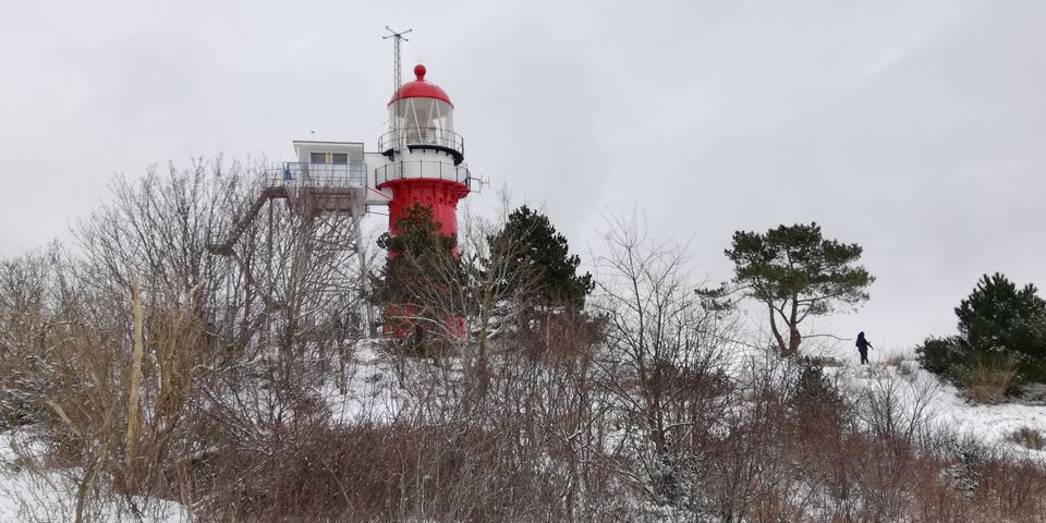 Vlieland vuurtoren in de sneeuw 2