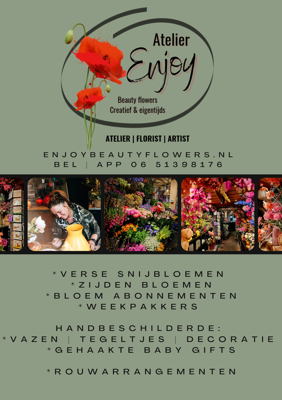 flyer enjoy beauty flowers