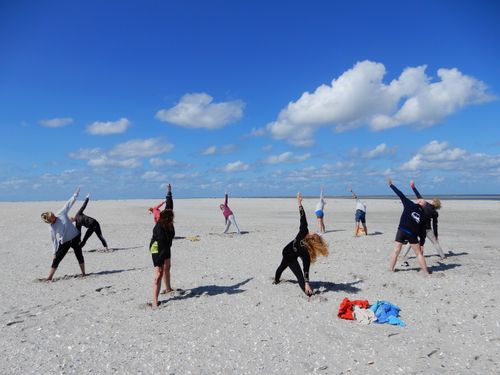 Yoga on the mudflats 2