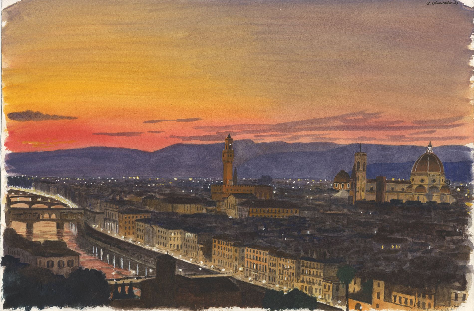 Schemering in Florence