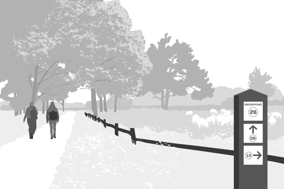 Illustratie Wandelroutenetwerk Utrecht-oost