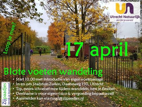 Blote voeten wandeling