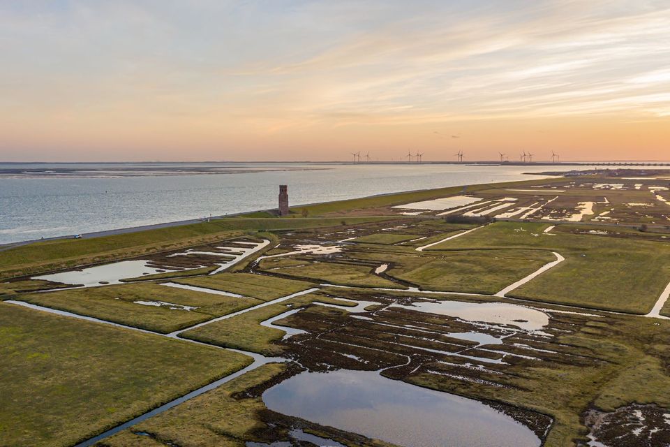 Burgh-Haamstede dronebeeld Plompe Toren