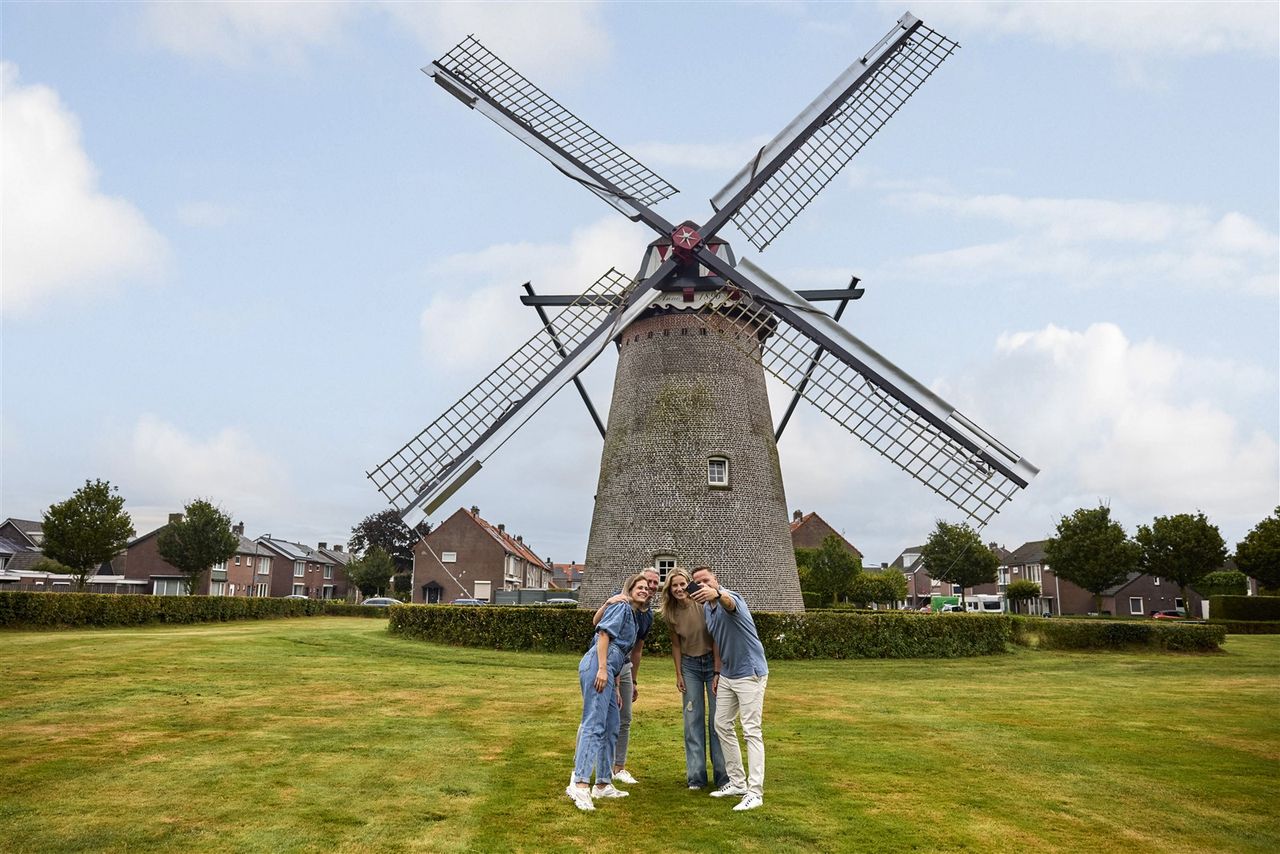 Selfie bij de graanmolen in Hapert