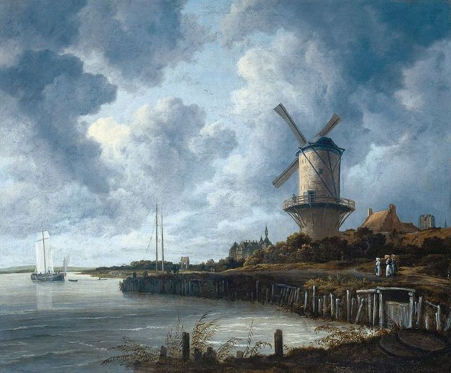 De molen bij Wijk bij Duurstede door Jacob van Ruisdael.