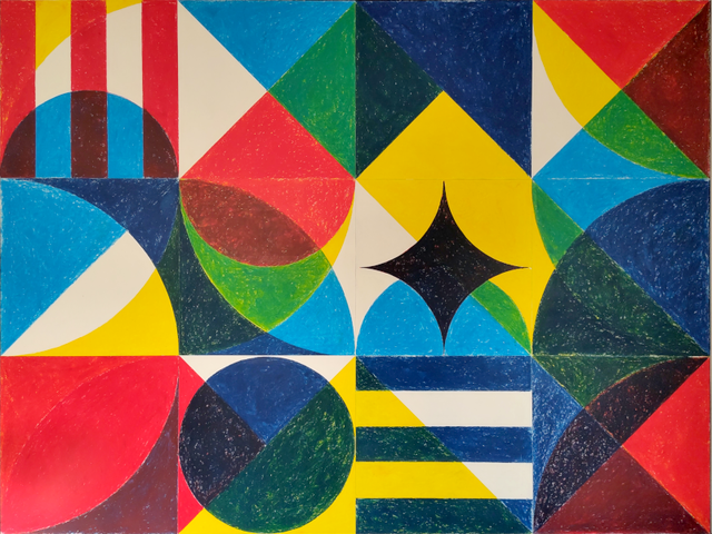 oliepastel op papier