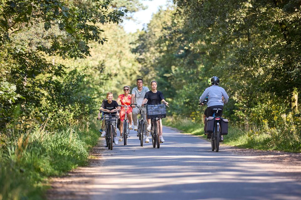 Gezin op de fiets