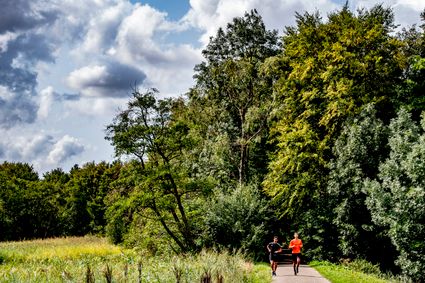 2 jongens aan het hardlopen in het Amsterdamse bos