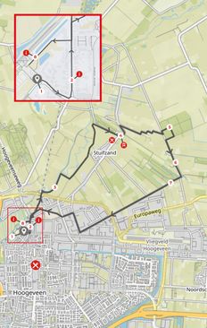 kaart van route