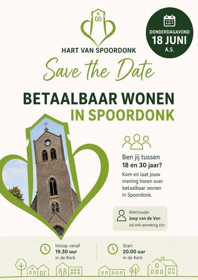 aankondiging informatieavond wonen in spoordonk