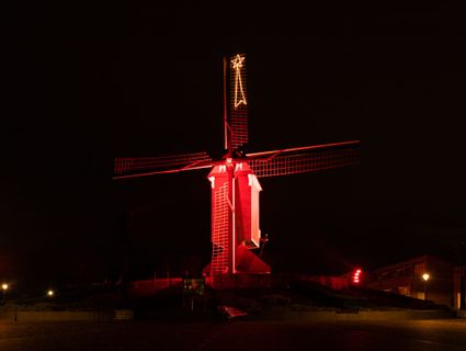 Verlichte Molen in Mierlo
