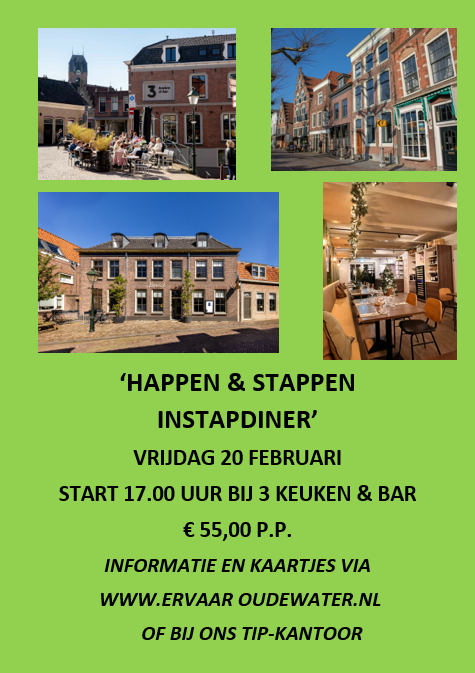 Poster over Happen & Stappen Instapdiner Oudewater