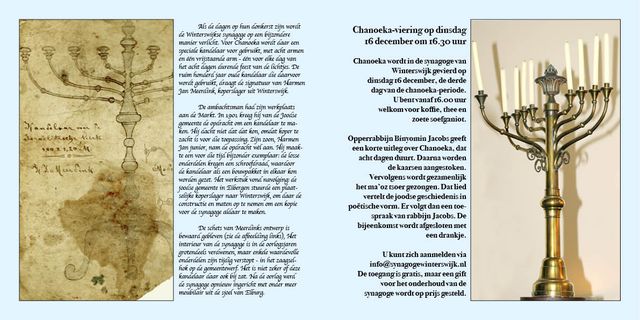 Chanoeka-viering in de sjoel