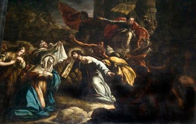 Oude voorstelling van de lijdensweg van Jezus