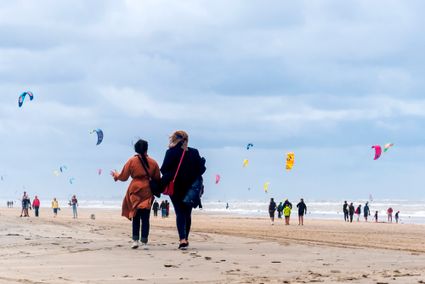 Strand, Kitesurfen, Herfst