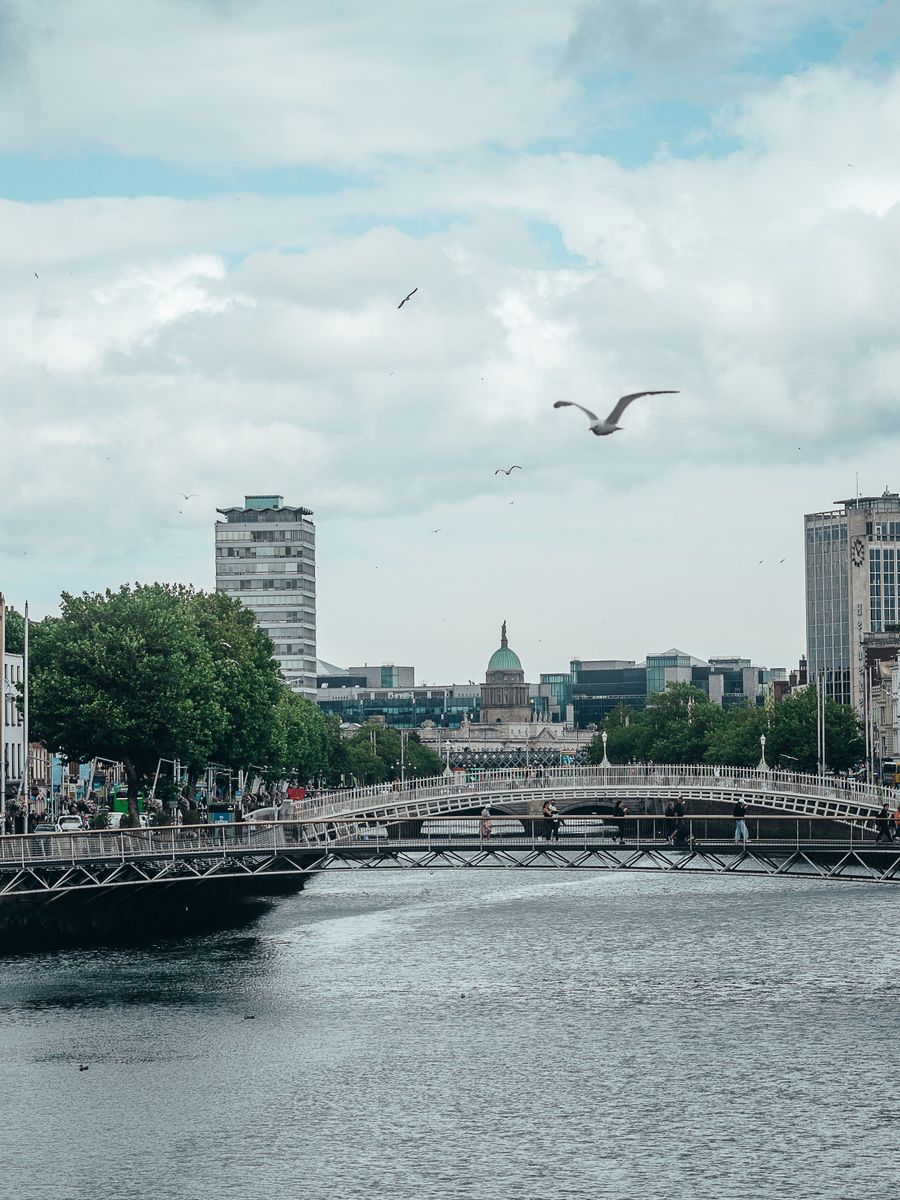 De Ha'penny Bridge in Dublin, Ierland