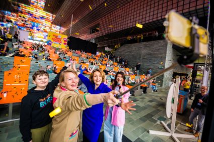Selfie op het podium in Beeld & Geluid