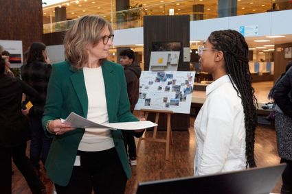 Leerlingen van Hogeschool Windesheim (Lectoraat Urban Innovation) en Porteum Technasium