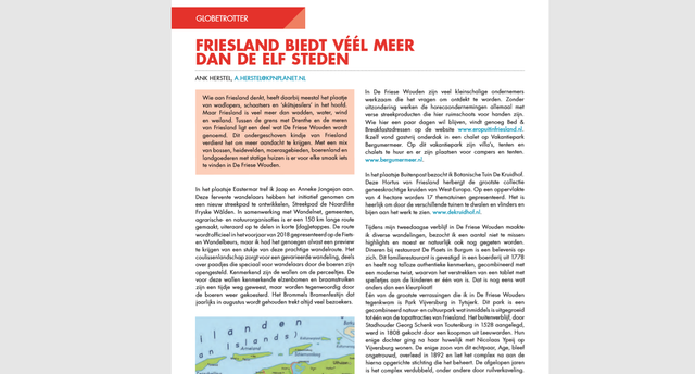 FRIESLAND BIEDT VÉÉL MEER  DAN DE ELF STEDEN
