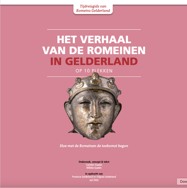 Kaft Tijdreisgids - Het verhaal van de Romeinen in Gelderland - Hoe met de Romeinen de toekomst begon - verschenen.
