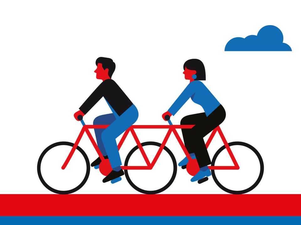 Illustratie Open Museum Maand Routeplaatje fietsen