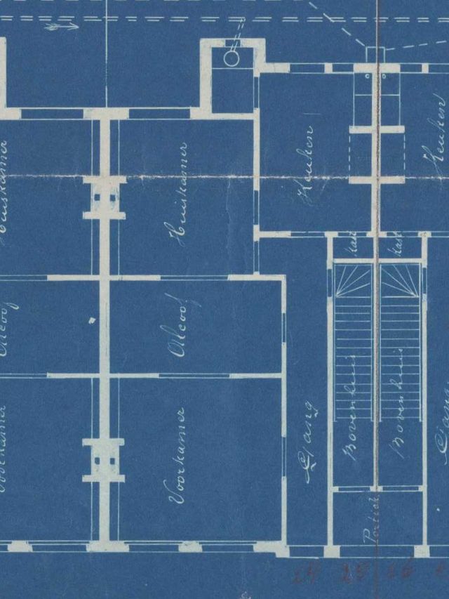 Een plattegrond van de onderwoning op Maijweg 24 uit 1901. 