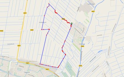 Routekaart Boerenlandroute- varkenskade