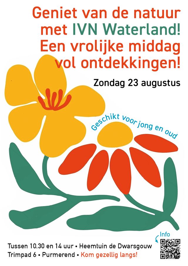 De poster van open dag IVN Waterland