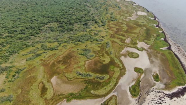 Luchtfoto van de Slikken van Flakkee