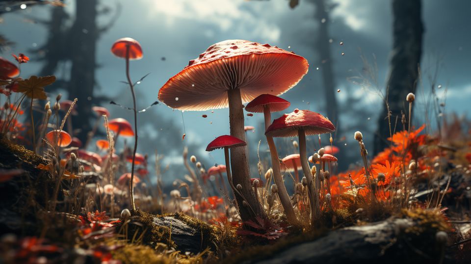 Paddenstoelen bos