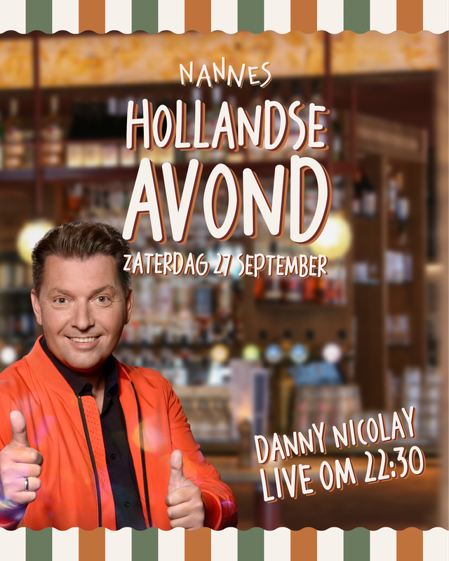 Flyer van Hollandse Avond met Danny Nicolay