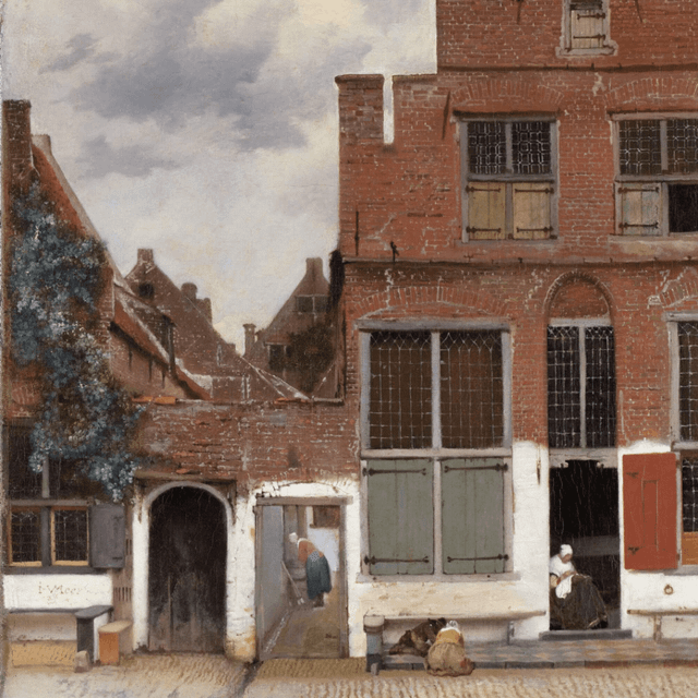 Gezicht op huizen in Delft, bekend als ‘Het straatje’, Johannes Vermeer, ca. 1658 Rijksmuseum Amsterdam
